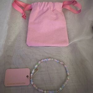 🆕 Beaded Blondes Pastel Spring Sprinkle Bracelet 14k gold filling Standard 6.75”